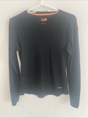 Ororo Merino Wool L/S Crew 200mg Black SMALL